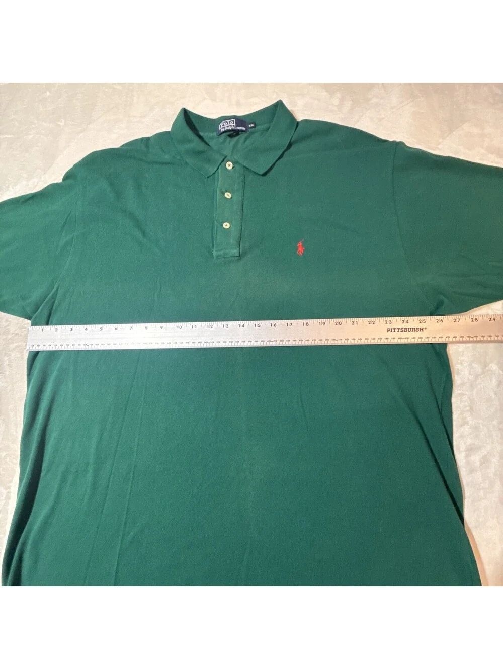 Vintage Polo Ralph Lauren Polo Shirt Mens XXL Green Cotton Tennis
